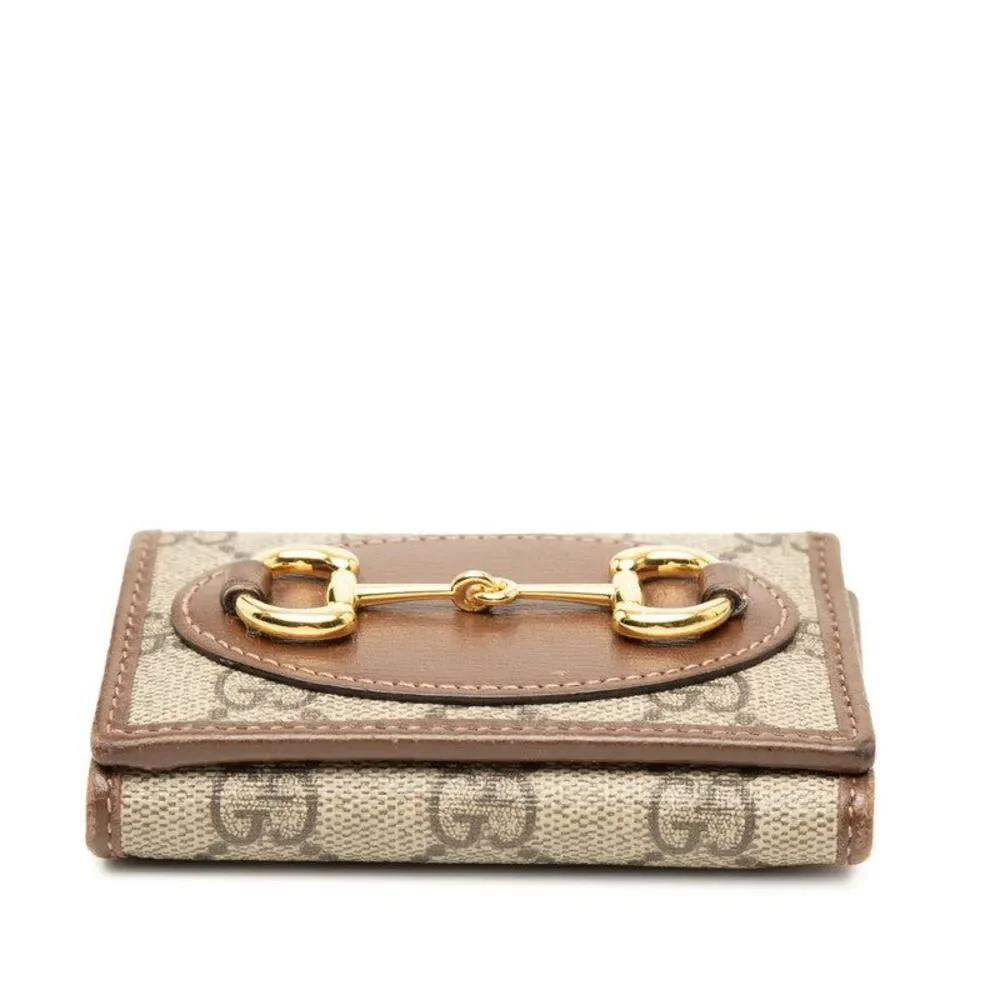 Gucci GG Supreme Horsebit Trifold Wallet